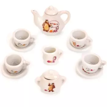 Набор посуды - Маша и Медведь, керамика, 11 предметов