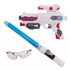 Набор с бластером, мечом и очками, звук и свет