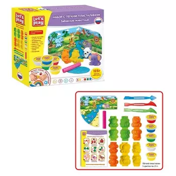 Набор с легким пластилином - Забавные животные, 25 см