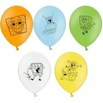 Набор шаров – Губка Боб, 5 шт. по 30 см.