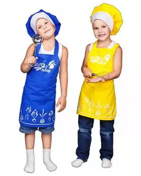 Набор - Шеф-повар, фартук, колпак, доска, лопатка