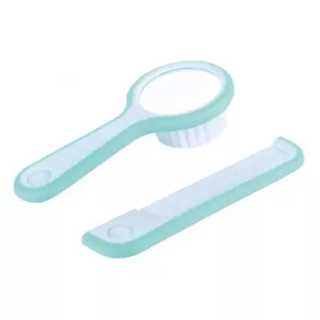 Набор - Щетка с зеркалом и расческа, голубой