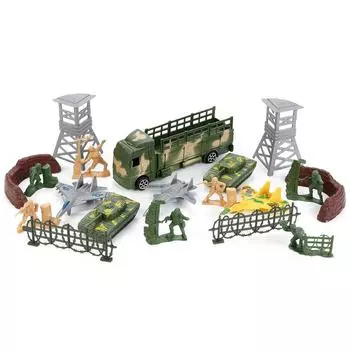 Набор солдатиков с военной техникой и аксессуарами