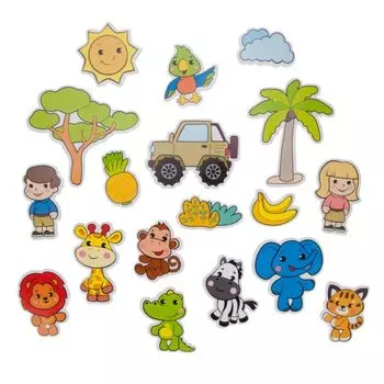 Набор стикеров для купания - Сафари