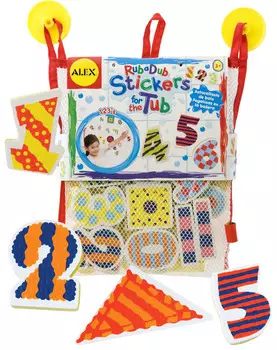 Набор стикеров для ванной "Числа и формы"