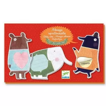 Набор стикеров для заметок - Забавные животные, 6 видов