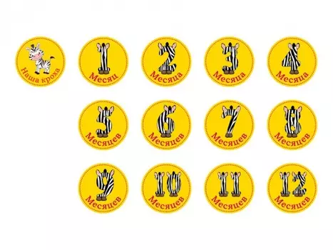 Набор стикеров Stick'n Click - Зебры