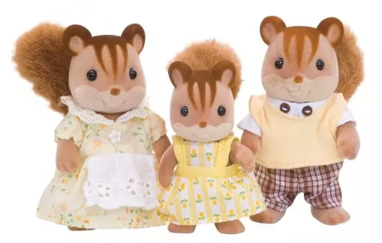 Набор Sylvanian Families - Семья Белок, 3 фигурки