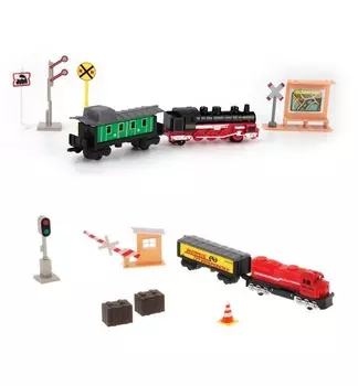Набор железнодорожной техники с аксессуарами