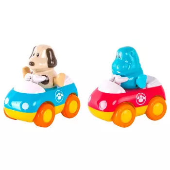 Набор - Зверушки на колесиках - Щенок и бегемотик