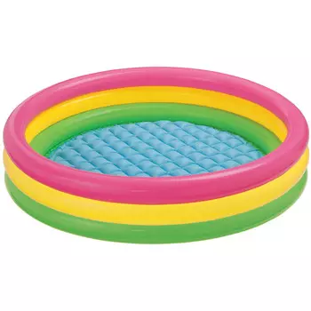 Надувной бассейн - Радуга с надувным полом, 147 х 33 см., от 2 лет