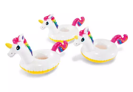 Надувной держатель для стаканов Единорог 3 шт, 41 х 20 см, от 3 лет