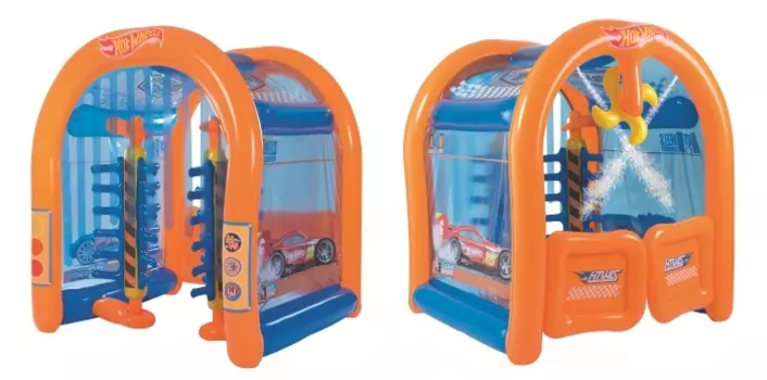 Надувной игровой центр – Автомойка с брызгалкой Hot Wheels, 153 х 131 х 150 см