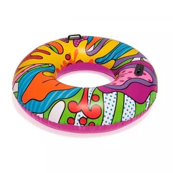 Надувной круг Поп-арт с ручками, 91 см., от 12 лет
