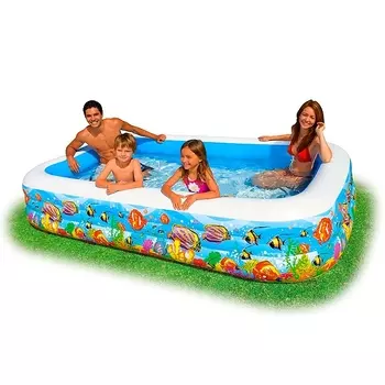 Надувной семейный бассейн – Морской с рыбками