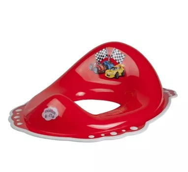 Накладка на унитаз c антискользящим покрытием из серии Тачки, красная