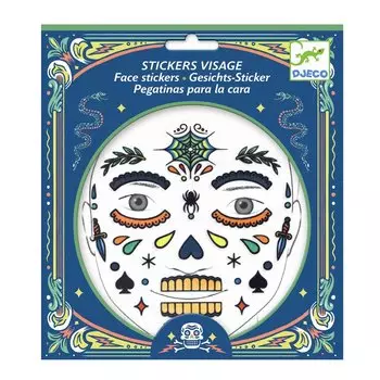 Наклейки для лица - Череп