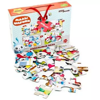 Напольный пазл-мозаика 4 в 1 – Малышарики, 30 деталей