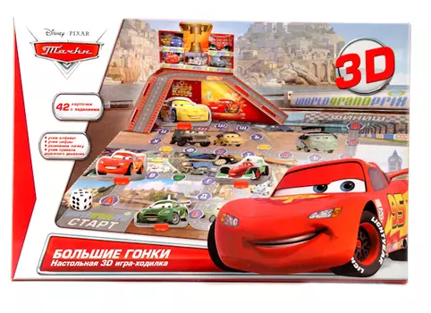 Настольная 3d игра-ходилка "Умка" – «Дисней. Тачки. Большие гонки»