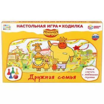 Настольная игра-ходилка Умные игры - Союзмультфильм. Дружная Семья. Оранжевая Корова