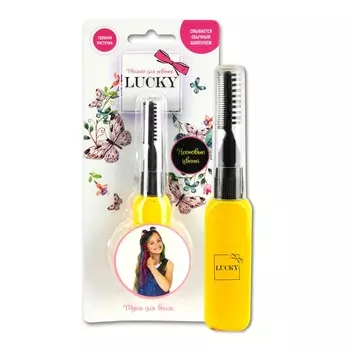 Неоновая тушь для волос Luсky, цвет желтый, объем 15 мл