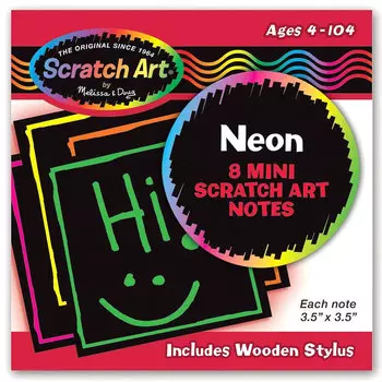 Неоновые мини – стикеры «Scratch art»