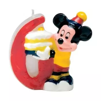 Объемная свечка "Микки" 6 лет