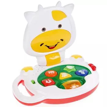 Обучающая коровка, 15 потешек, свет и звук