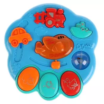 Обучающее пианино-погремушка, со стихами М. Дружининой, учим транспорт, потешки, песни