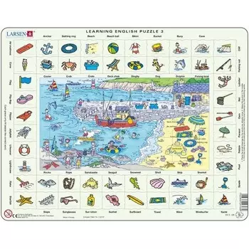 Обучающий пазл - Изучаем английский 3, 70 деталей