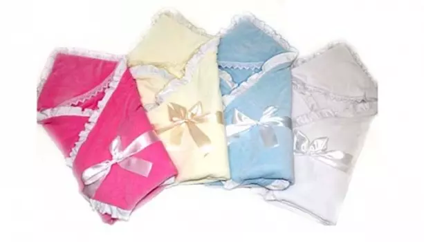 Одеяло на выписку – Малютка, велюр, голубой