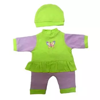Одежда для куклы 38-43 см - комбинезон с шапочкой Бабочка