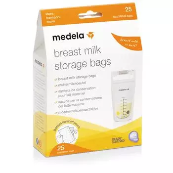 Одноразовые пакеты для хранения грудного молока, 25 шт