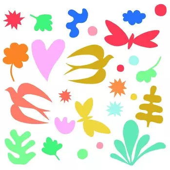 Оконные наклейки – Фантазия, 36 штук