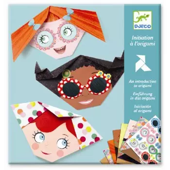 Оригами Милые личики, с наклейками