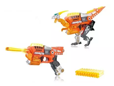 Оружие-диноробот с мягкими пулями на присосках