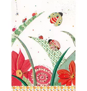 Открытка – Божья коровка