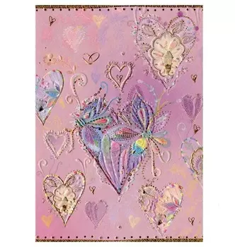 Открытка – Сердца, с конвертом