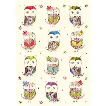 Открытка - Совы в рядах