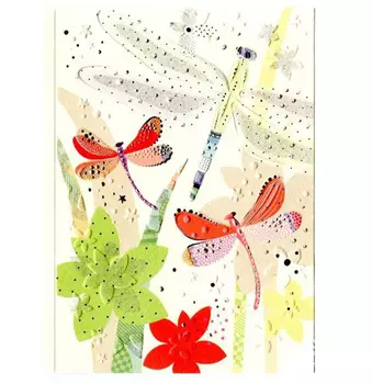 Открытка - Стрекозы