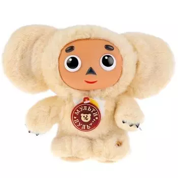 Озвученная мягкая игрушка - Чебурашка, бежевый, 17 см
