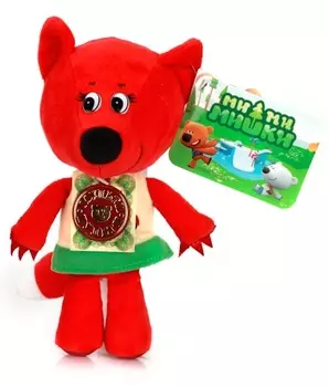 Озвученная мягкая игрушка Ми-Ми-Мишки - Лисичка, 18 см