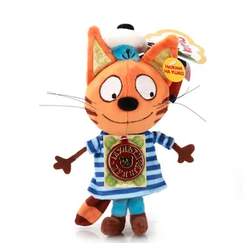 Озвученная мягкая игрушка Три кота – Коржик, 14 см