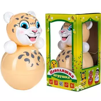 Озвученная неваляшка, 22,5 см – Леопард