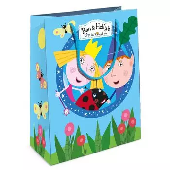 Пакет подарочный из серии Бен и Холли, 23 х 18 х 10 см.
