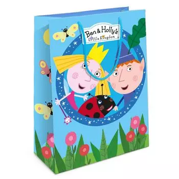 Пакет подарочный из серии Бен и Холли, 35 х 25 х 9 см.