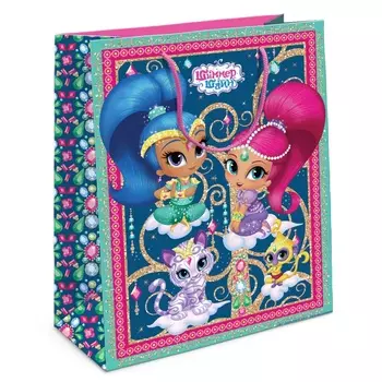 Пакет подарочный Шиммер и Шайн, размер 23 х 18 х 10 см.