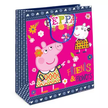 Пакет подарочный – Свинка Пеппа и Сьюзи, 23 х 18 х 10 см.