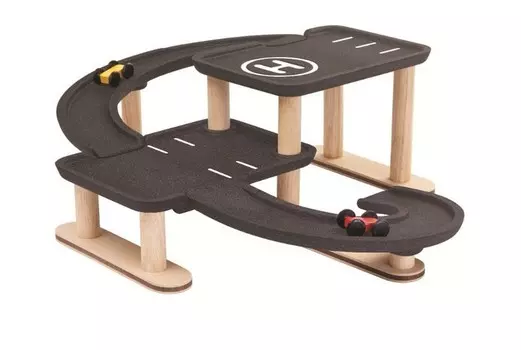 Парковка Plan Toys с гоночными машинками