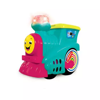 Паровозик музыкальный, бирюзовый